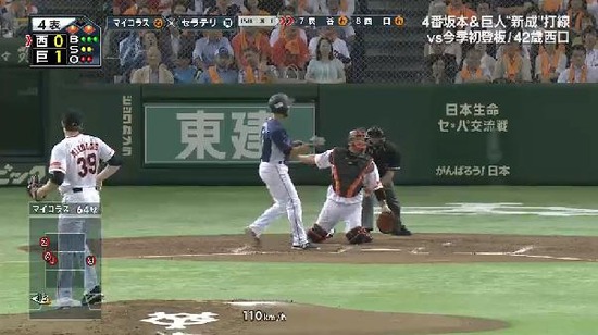 4回表5セラテリ四球満塁 (1)