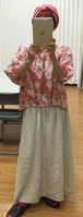 licorice × Linen Maxi-Skirt