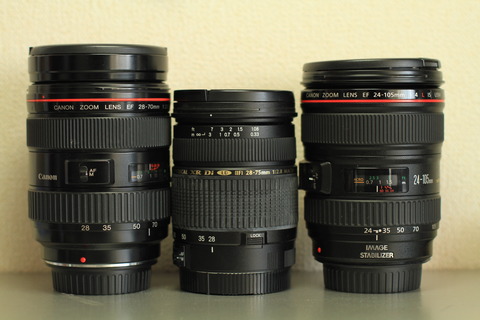 EF28-70F2.8USM VS EF24-105F4L VS タムロン28-75F2.8 レビュー