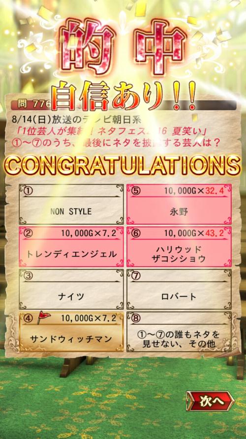 自信あり的中