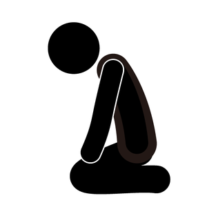 反省する人イラスト