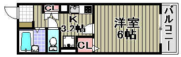 1K間取り