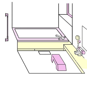 お風呂場イラスト