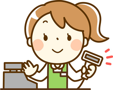 レジのパートさんイラスト