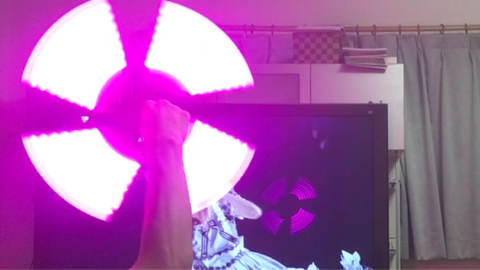 ベアリング式回転サイリウム : つくってピカピカ