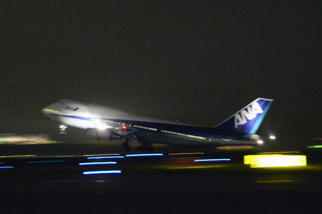 ANA B747 さよならフライトチャーター からお別れの1枚