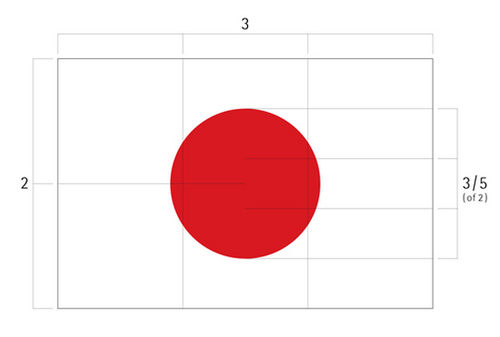 日本の国旗 日の丸の正しい比率 Plum Heart