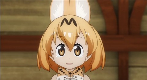 涙を流すサーバルちゃん