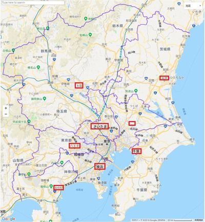 【画像】関東地方の県を現実に合わせて作り直してみたんだけどどう思う?