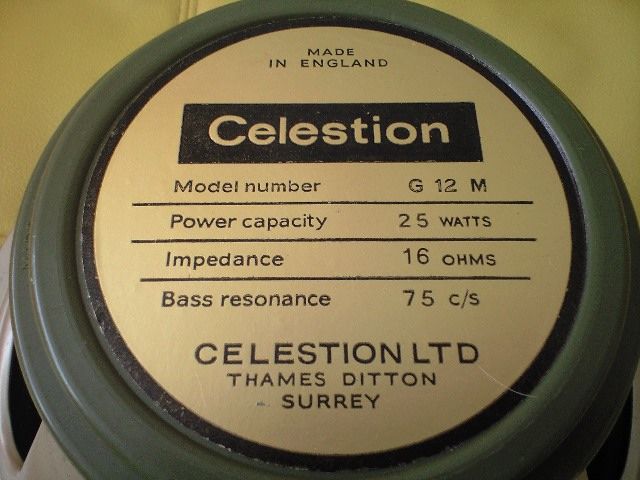 ☆69年製 Celestion G12M GreenBack (Celestionスピーカー製造年判別