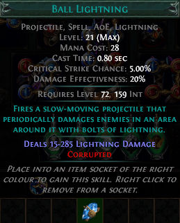 ball lightning vs fireball
