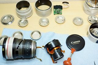 Canon EF70-200mm F2.8 L USM を分解/清掃 : 中古カメラ レンズの修理 