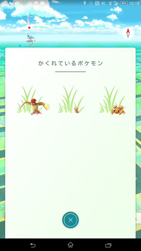 隠れているポケモン