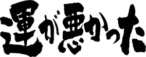 運が悪かった