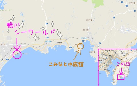 こみなと水族館map
