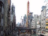 阪神優勝直前_道頓堀川_ドンキがみえる
