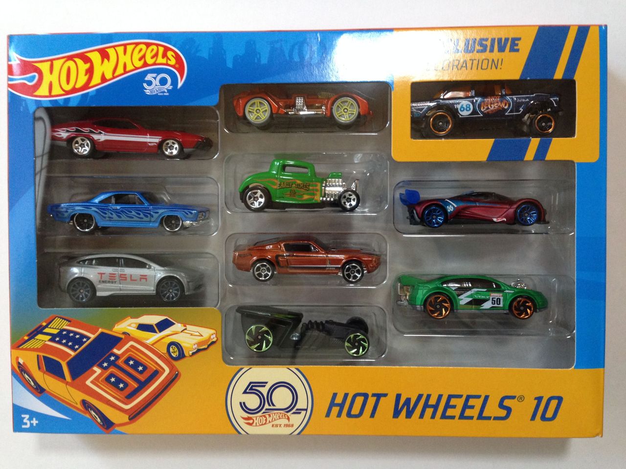 hot wheels 50th anniversary 10 car pack