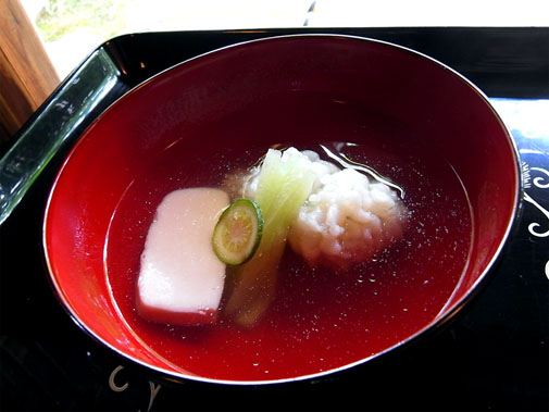 瓢亭 鱧と南禅寺麩のお吸物