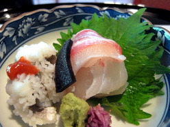 京料理・京の宿 菊水 向付(鯛のお造り)