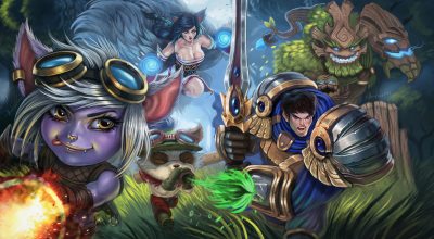 Ahri-Garen-Tristana-Teemo-Maokai-by-Kayhos-