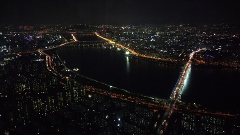 漢江　ハンガン　ソウル　夜景　素材