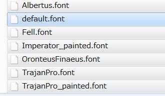 fontのファイル
