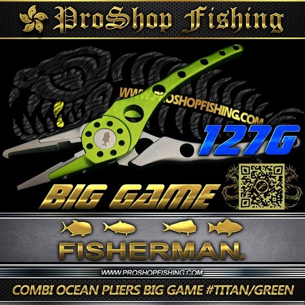 fisherman COMBI OCEAN PLIERS BIG GAME #TITAN GREEN.1