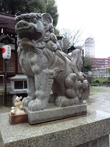 狛犬withネズミ