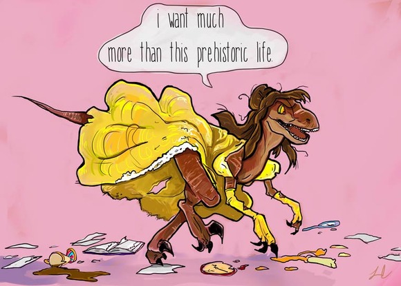Disney-Princesses-velociraptors-8