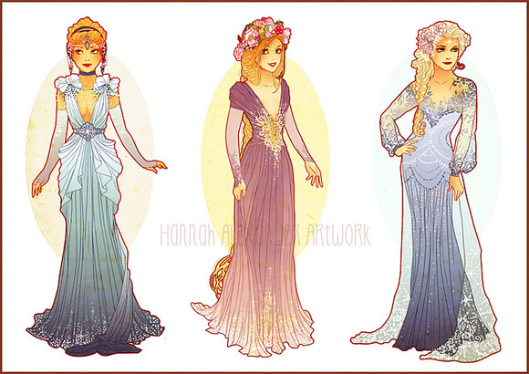 Cinderella, Rapunzel & Elsa