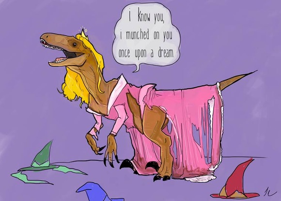 Disney-Princesses-velociraptors-9