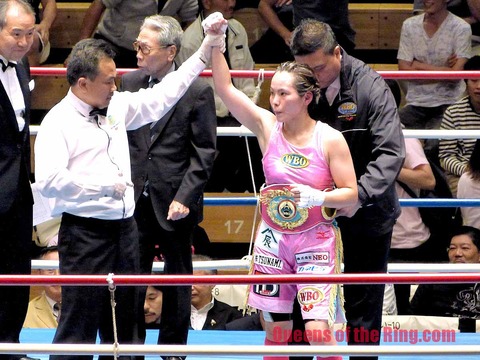 WBO世界ミニフライ級タイトルマッチ 池原シーサー久美子 VS 江畑佳代子
