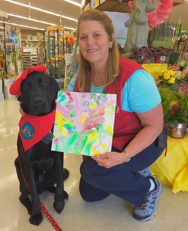 犬の画伯現る!補助犬から画家に転向したわんこの絵 (6)