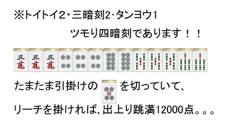 ※■※トイトイ2・三暗刻2・タンヨウ1
