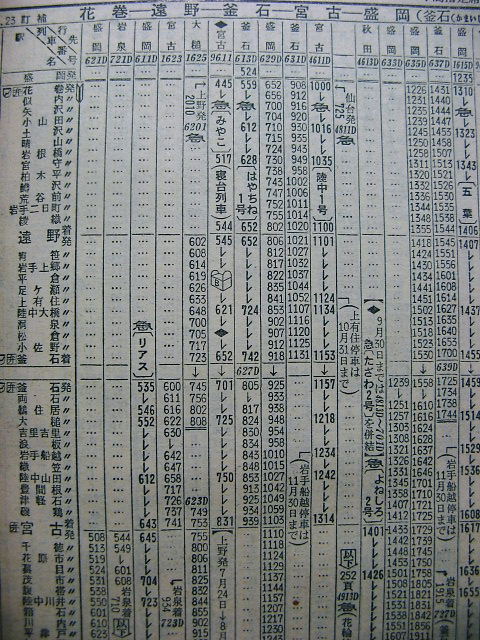 上野駅で購入】特急北海 指定席 サボ 【おまけ】時刻表 1973年4月号