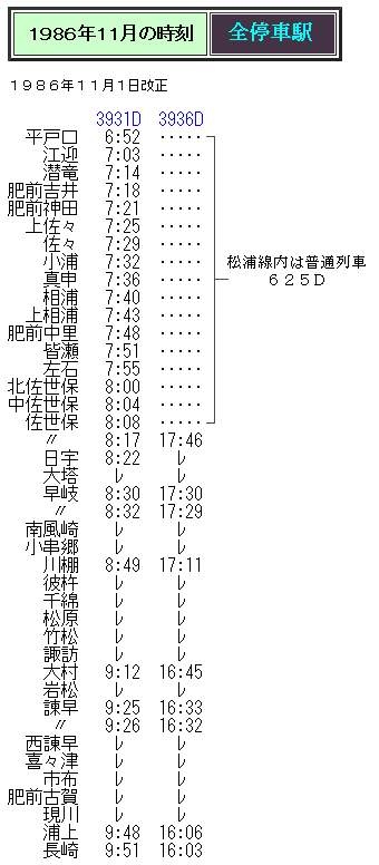 【表】佐世保　【裏】長崎　快速シーサイドライナー　プラスチック製サボ ☆ 快速「シーサイドライナー」設定当初の時刻 : Rail・Artブログ