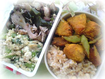 かぼちゃ黒酢カレー味弁当