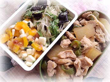 冬瓜・万願寺とうがらしの煮物弁当