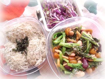 ガス不使用・菜花ごまナンプラー蒸し弁当