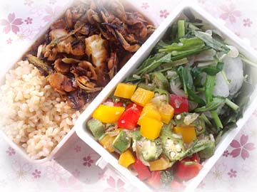 打豆キャベツ甜麺蒸し弁当