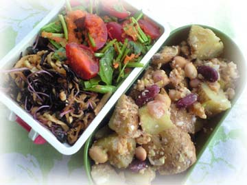 じゃがカレーくるみ味噌弁当