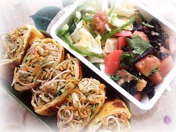 バジルそうめん稲荷弁当