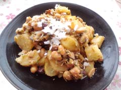 じゃが豆焦がしねぎ味噌からめ
