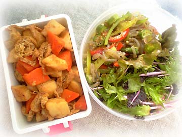 甜麺カレー煮弁当