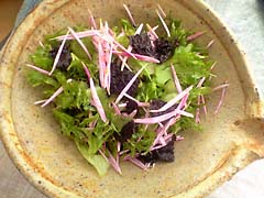 レタスと菊の三杯酢サラダ