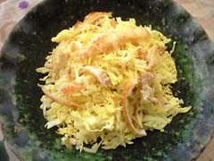 キャベツと油揚げのナンプラー味