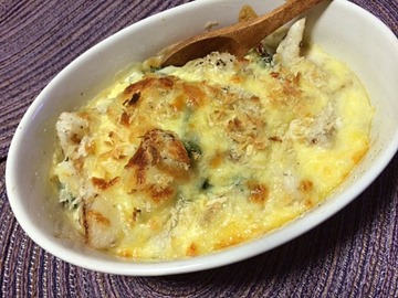 長芋といんげんのとろろ豆乳グラタン