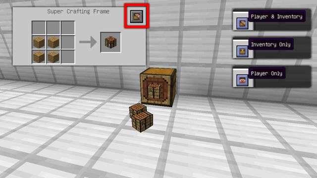 Super Crafting Frame設置