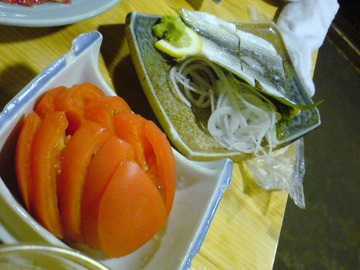 冷やしトマトとコハダ