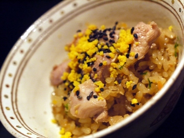 シャモの炊き込み飯